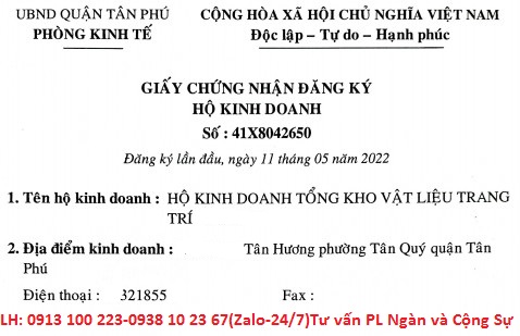 Đăng ký hộ kinh doanh tại Quận Tân Phú, Thành lập hộ kinh doanh tại Quận Tân Phú, Thành lập Hộ kinh doanh cá thể tại Quận Tân Phú. Dịch vụ làm giấy phép kinh doanh hộ cá thể tại Quận Tân Phú, GPKD Hộ cá thể Quận Tân Phú.