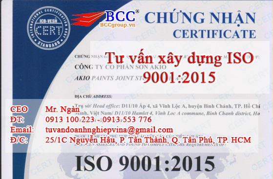 Tư vấn xây dựng ISO 9001:2015