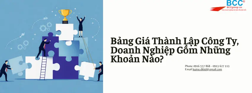 Bảng Giá Thành Lập Công Ty, Doanh Nghiệp