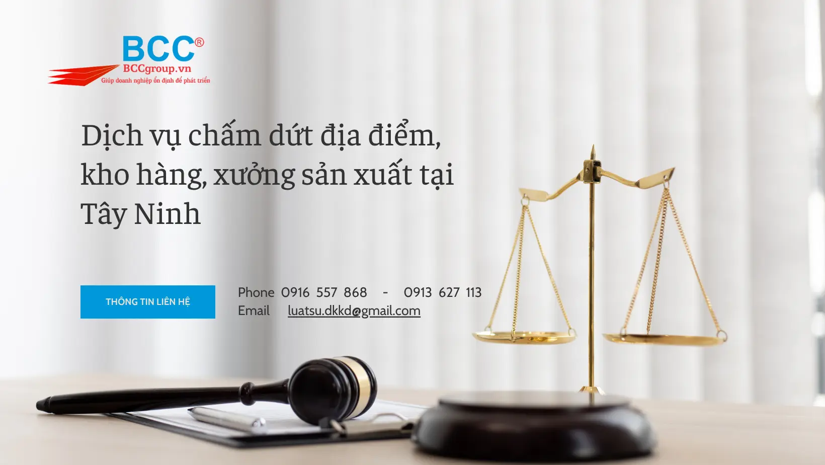 Dịch vụ chấm dứt địa điểm, kho hàng, xưởng sản xuất tại Tây Ninh
