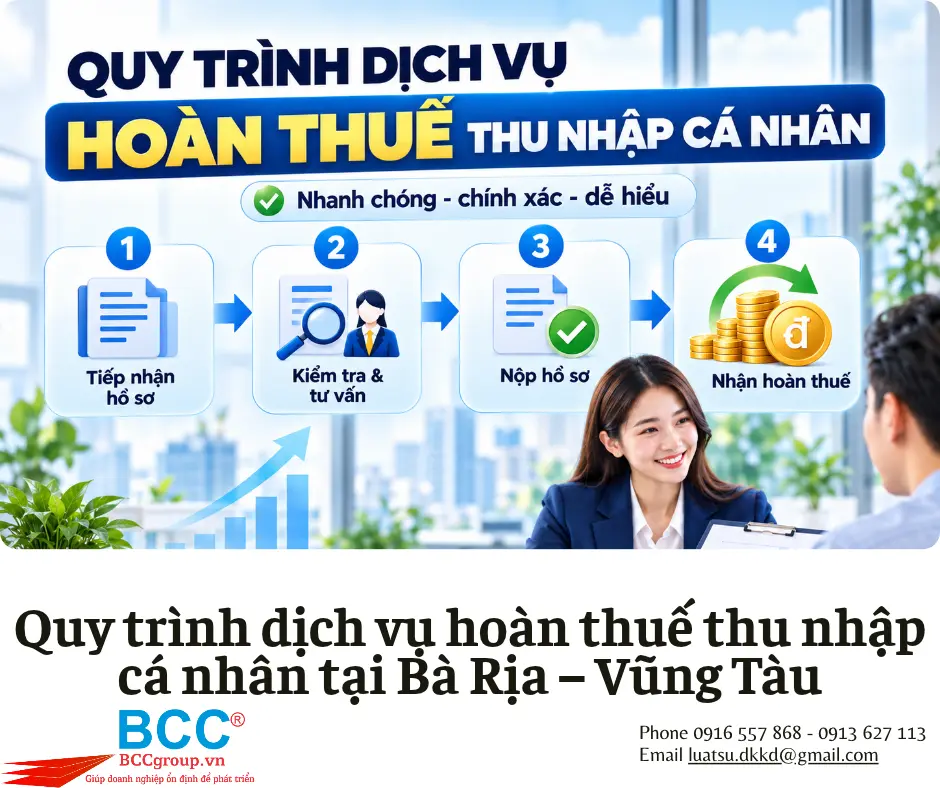 Dịch vụ hoàn thuế thu nhập cá nhân tại Bà Rịa Vũng Tàu
