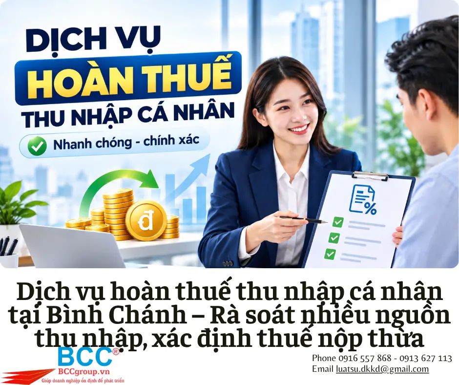 Dịch vụ hoàn thuế thu nhập cá nhân tại Bình Chánh