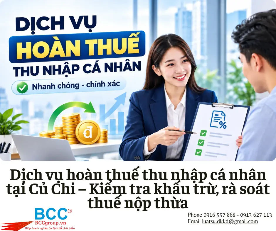 Dịch vụ hoàn thuế thu nhập cá nhân tại Củ Chi