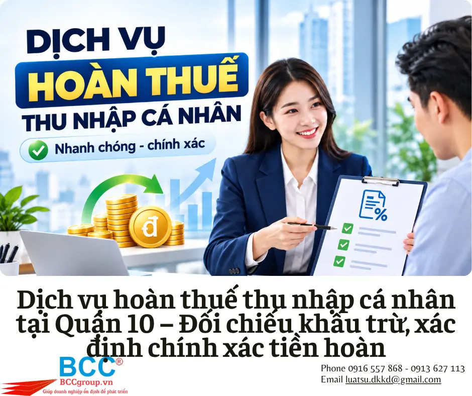 Dịch vụ hoàn thuế thu nhập cá nhân tại Quận 10