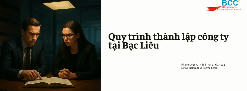 Dịch vụ thành lập công ty tại Bạc Liêu