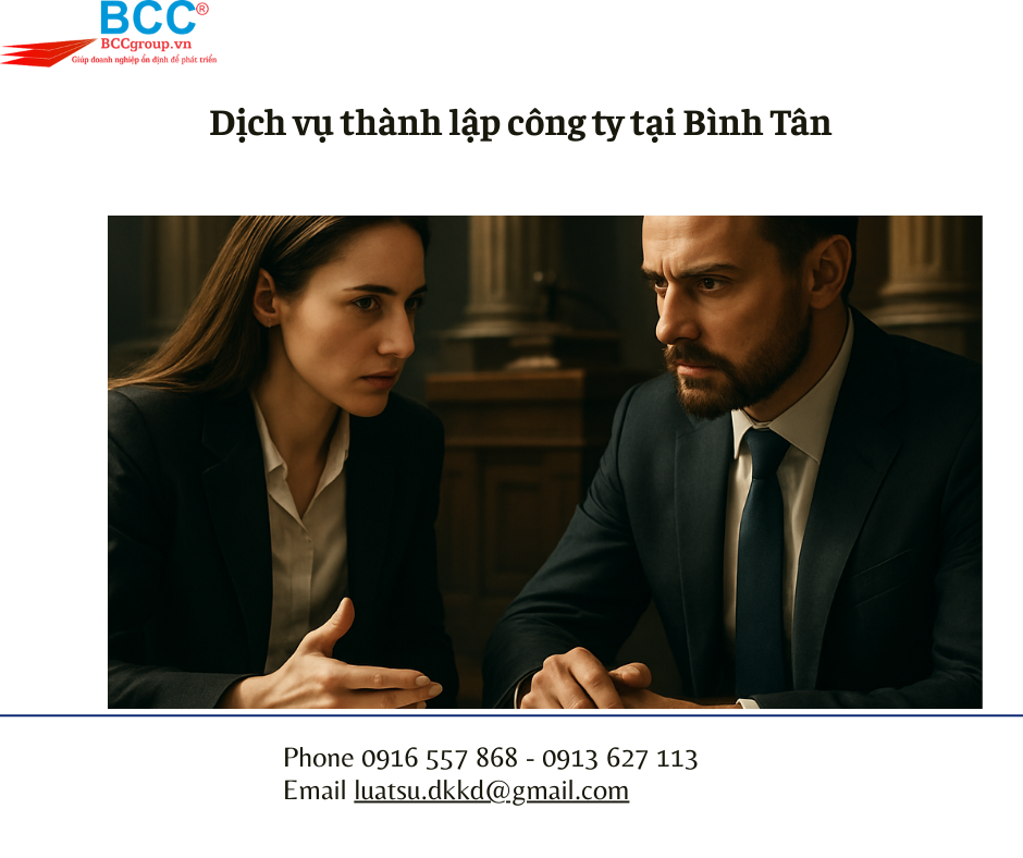 Dịch vụ thành lập công ty tại Bình Tân
