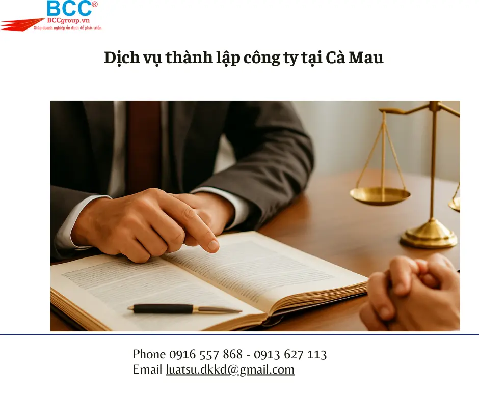 Dịch vụ thành lập công ty tại Cà Mau