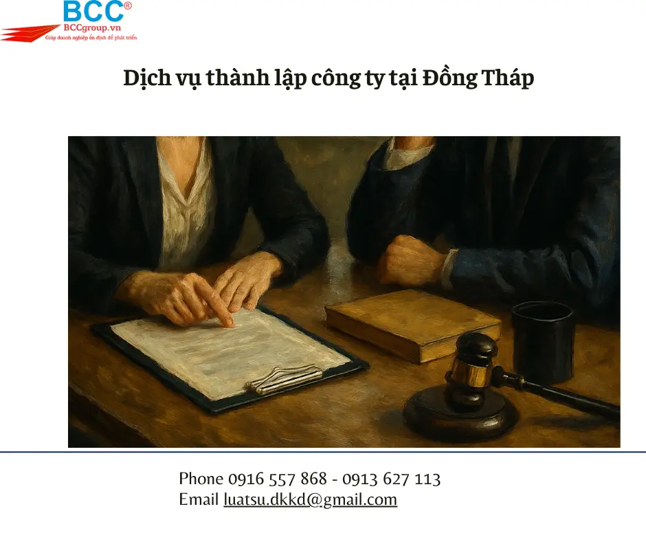 Dịch vụ thành lập công ty tại Đồng Tháp