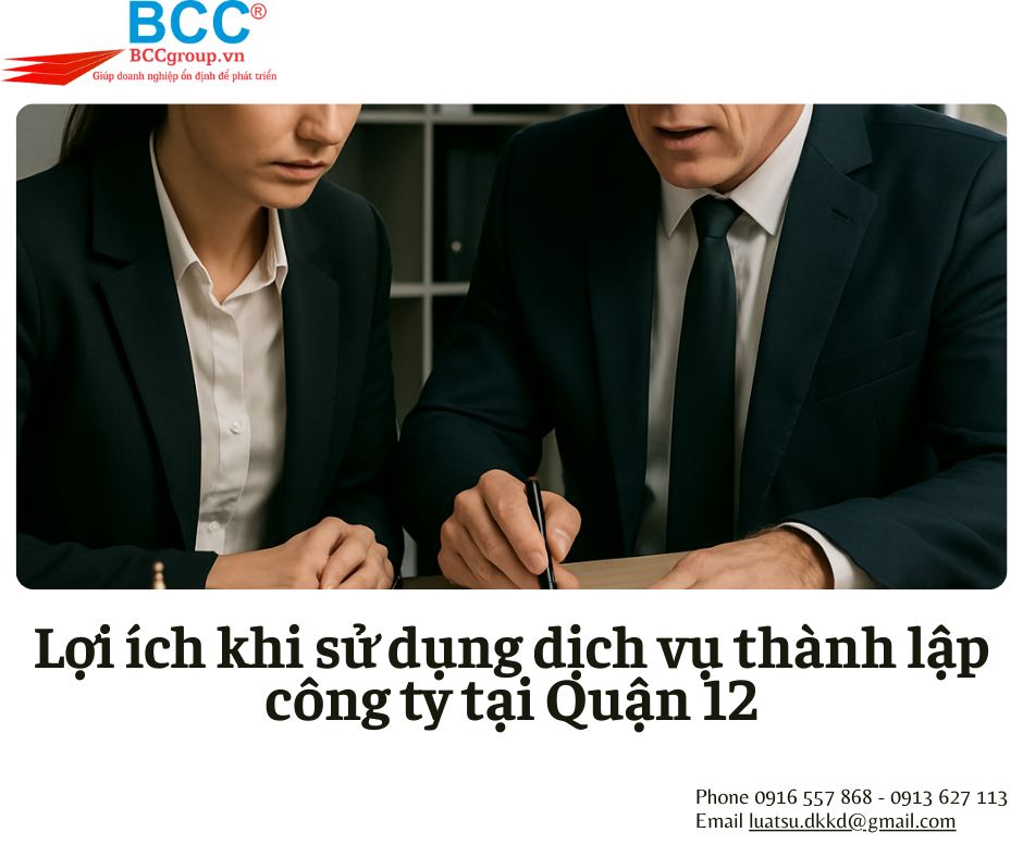Dịch vụ thành lập công ty tại Quận 12
