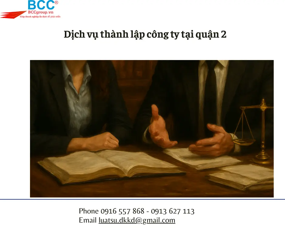 Dịch vụ Thành lập công ty tại Quận 2