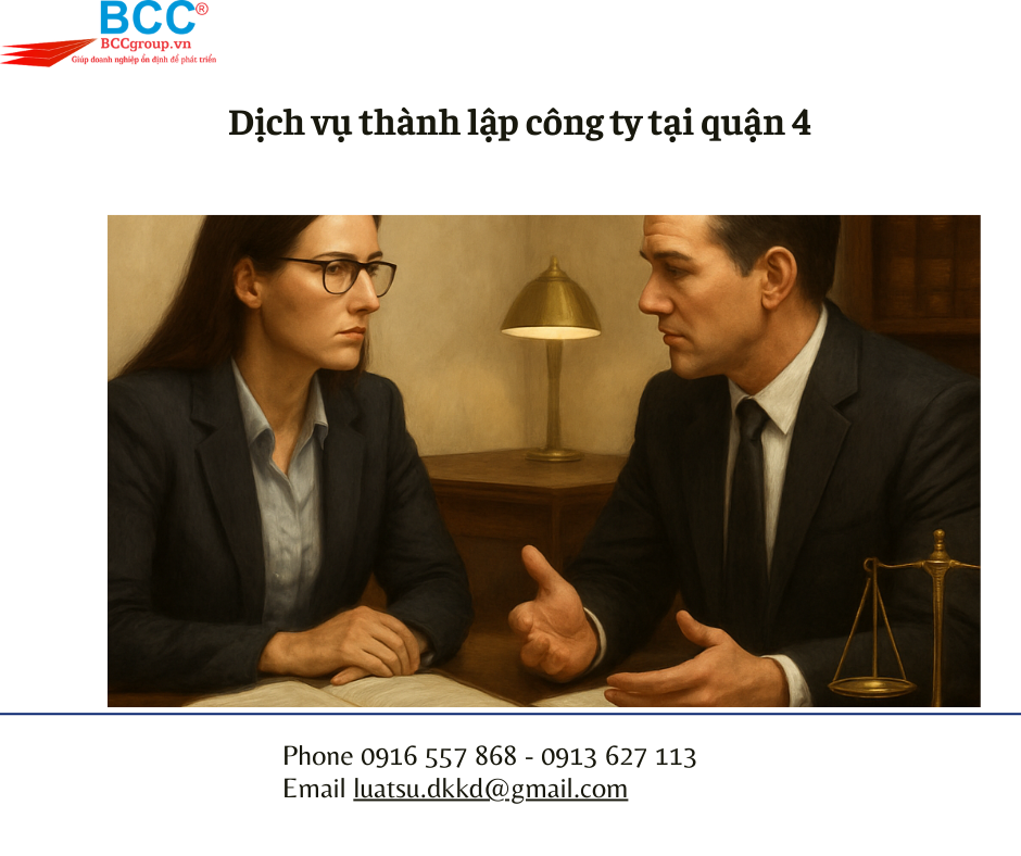 Dịch vụ thành lập công ty tại Quận 4