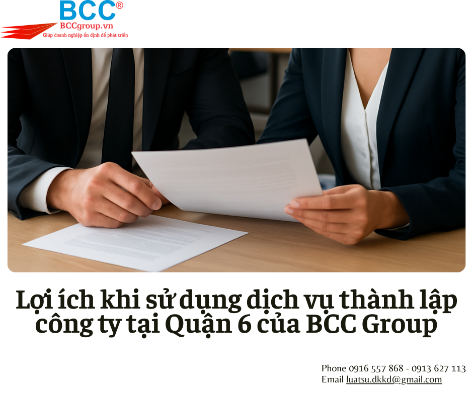 Dịch vụ thành lập công ty tại Quận 6