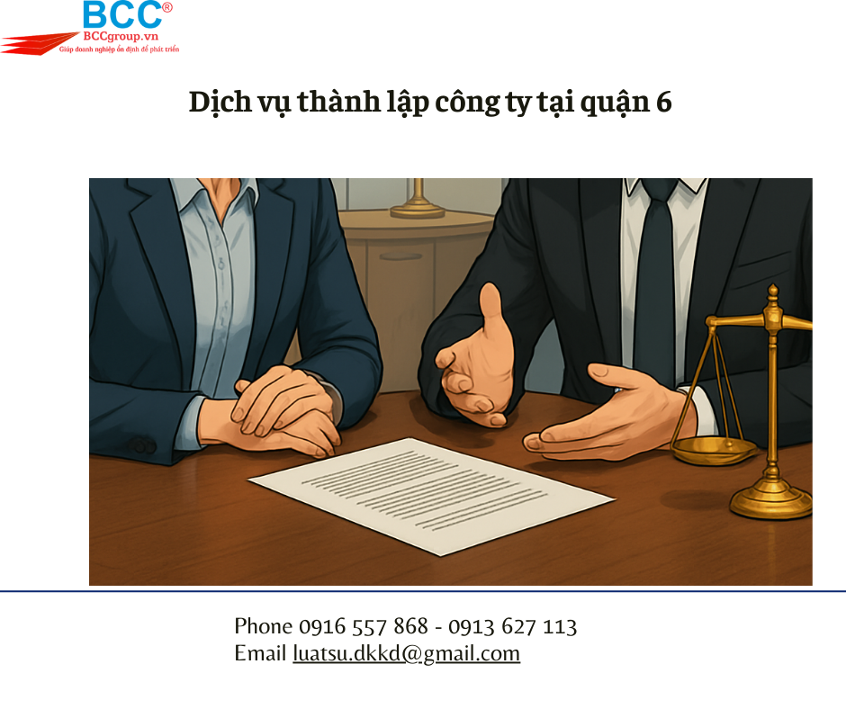 Dịch vụ thành lập công ty tại Quận 6