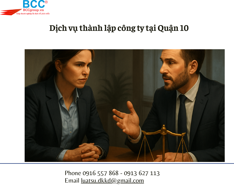 Dịch vụ thành lập công ty tại Quận 10