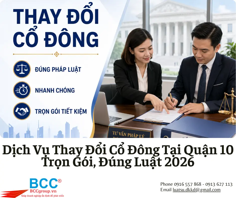 Dịch Vụ Thay Đổi Cổ Đông Tại Quận 10