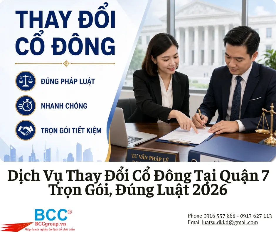 Dịch Vụ Thay Đổi Cổ Đông Tại Quận 7