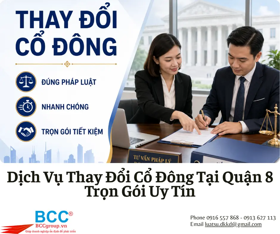 Dịch Vụ Thay Đổi Cổ Đông Tại Quận 8