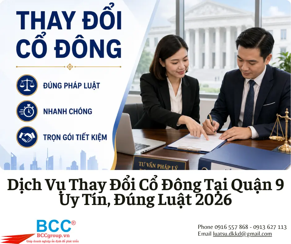 Dịch Vụ Thay Đổi Cổ Đông Tại Quận 9