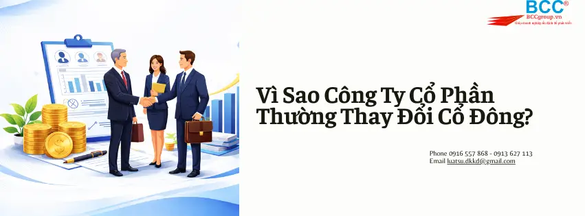 Dịch Vụ Thay Đổi Cổ Đông Trong Công Ty Cổ Phần
