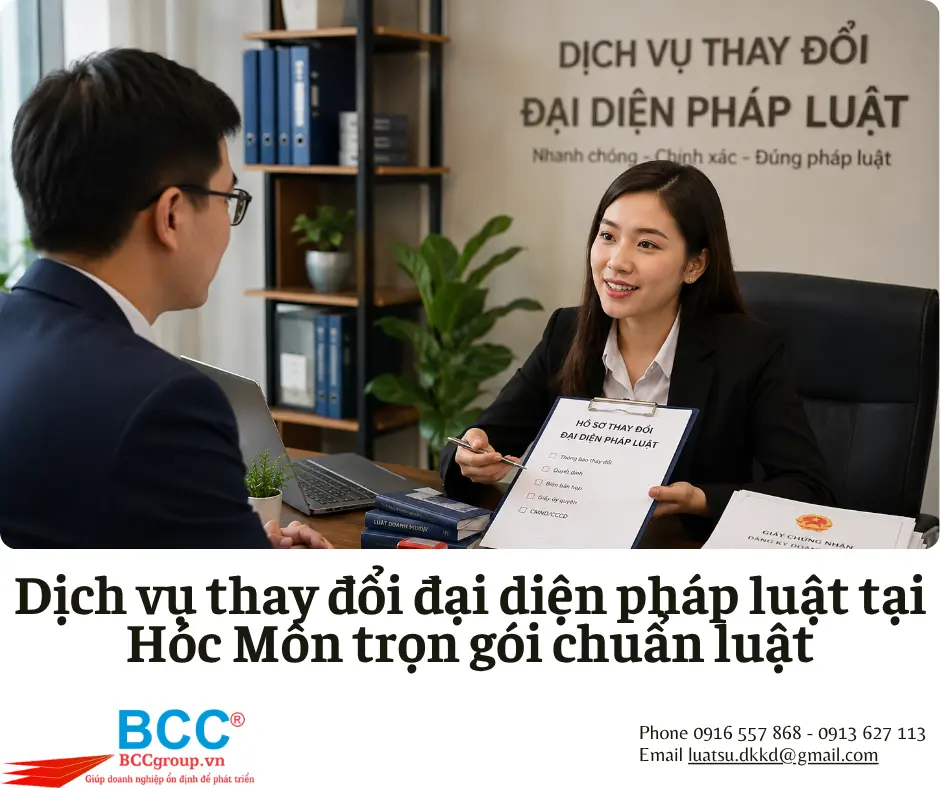 Dịch vụ thay đổi đại diện pháp luật tại Hóc Môn