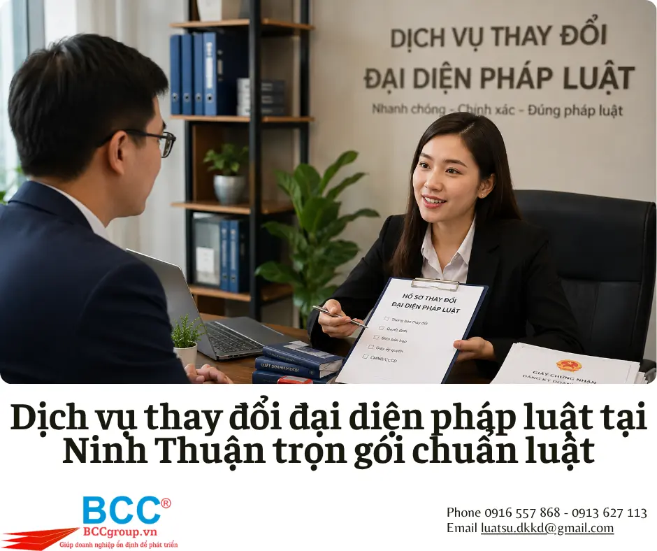 Dịch vụ thay đổi đại diện pháp luật tại Ninh Thuận