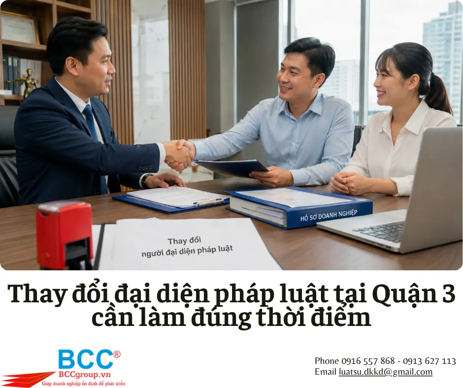 Dịch vụ thay đổi đại diện pháp luật tại Quận 3