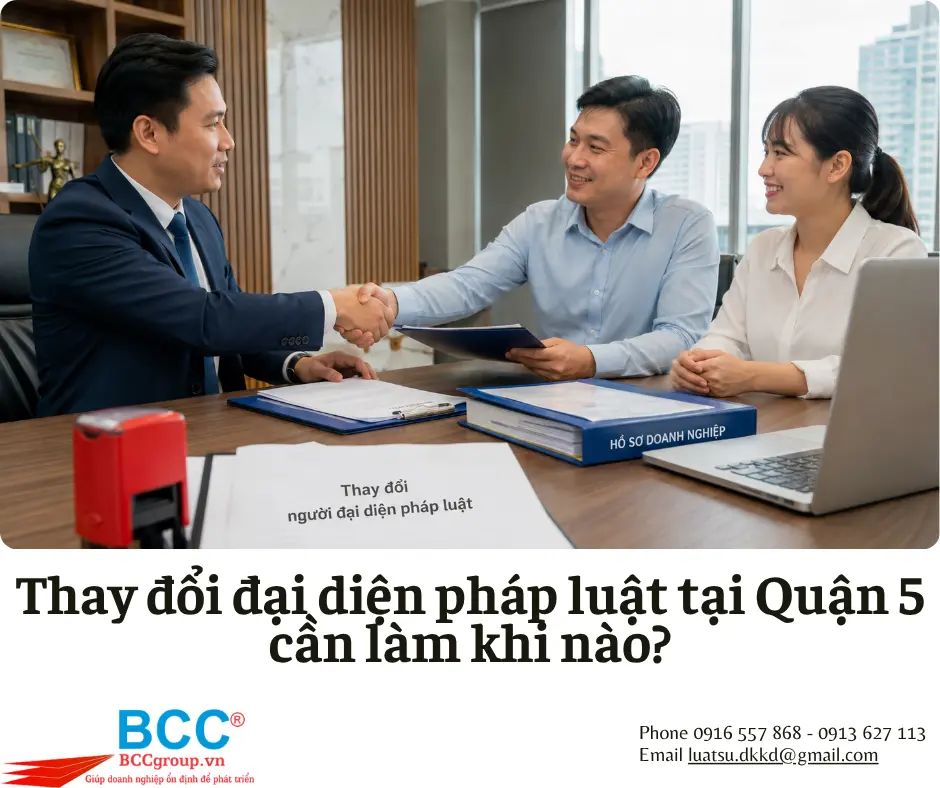 Dịch vụ thay đổi đại diện pháp luật tại Quận 5