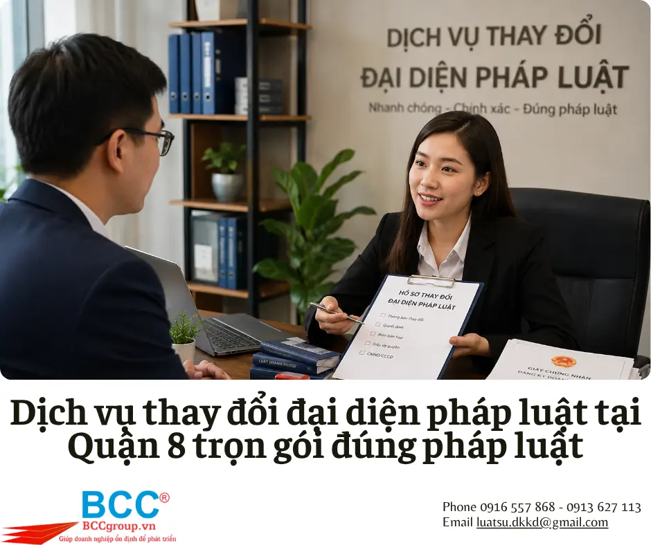 Dịch vụ thay đổi đại diện pháp luật tại Quận 8