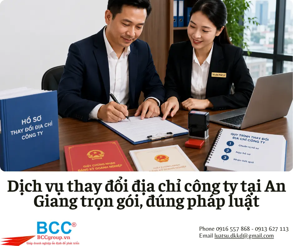 Dịch vụ thay đổi địa chỉ công ty tại An Giang