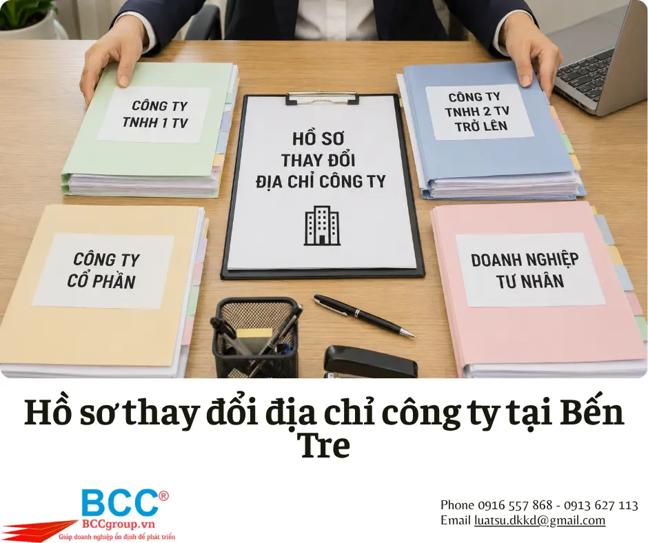 Dịch vụ thay đổi địa chỉ công ty tại Bến Tre
