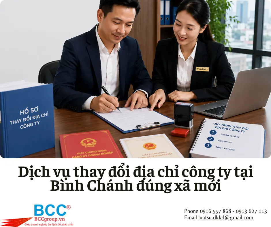 Dịch vụ thay đổi địa chỉ công ty tại Bình Chánh