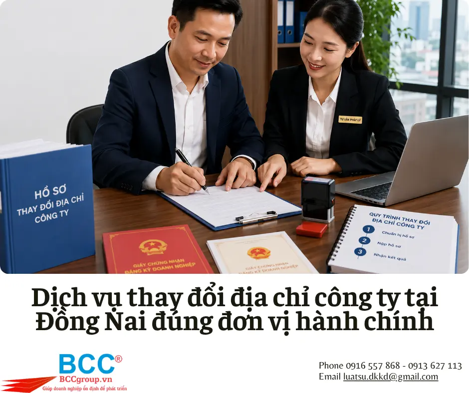 Dịch vụ thay đổi địa chỉ công ty tại Đồng Nai