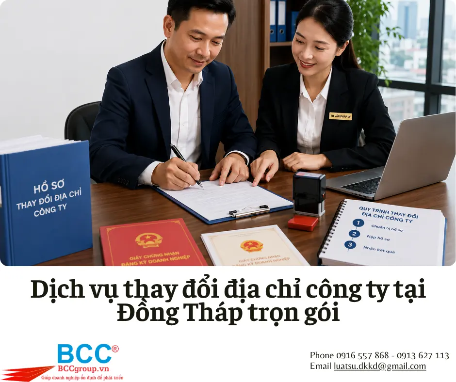 Dịch vụ thay đổi địa chỉ công ty tại Đồng Tháp