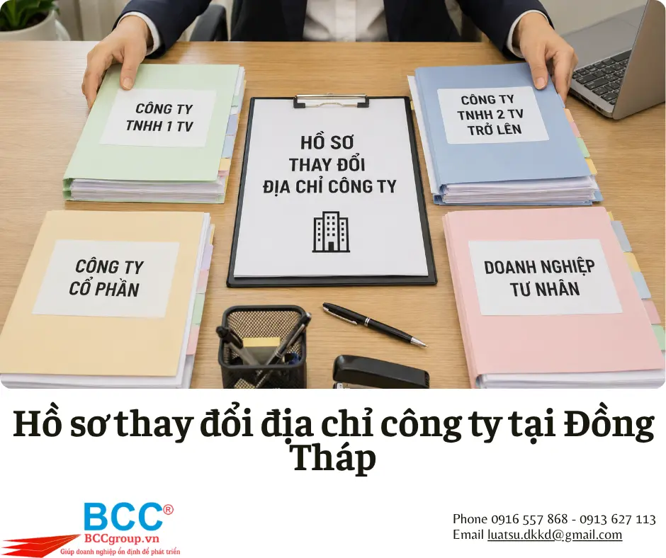 Dịch vụ thay đổi địa chỉ công ty tại Đồng Tháp