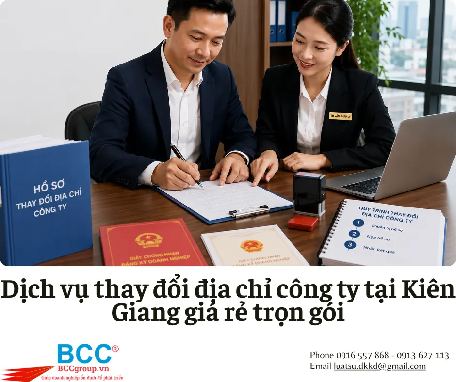 Dịch vụ thay đổi địa chỉ công ty tại Kiên Giang