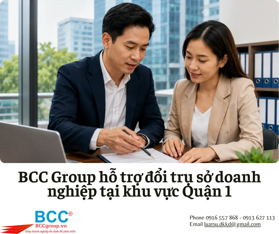 Dịch vụ thay đổi địa chỉ công ty tại Quận 1