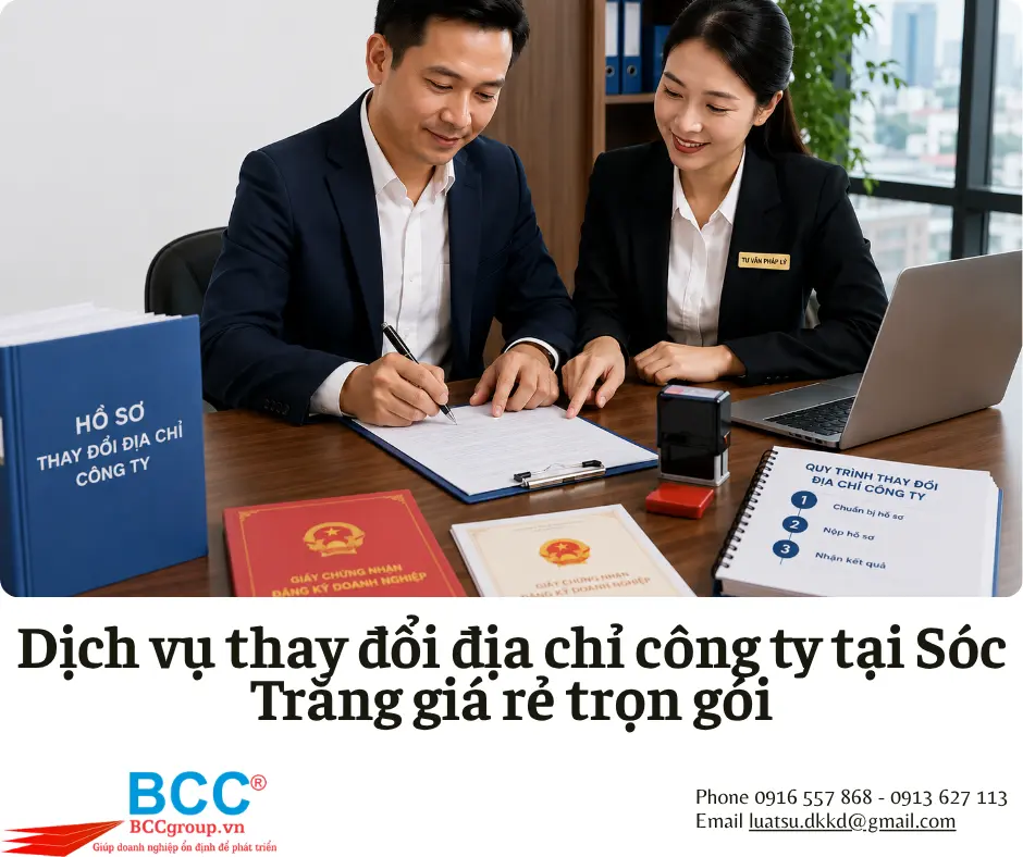 Dịch vụ thay đổi địa chỉ công ty tại Sóc Trăng