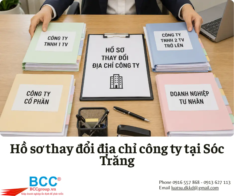 Dịch vụ thay đổi địa chỉ công ty tại Sóc Trăng