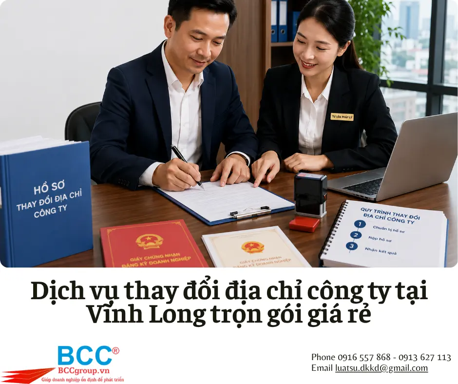 Dịch vụ thay đổi địa chỉ công ty tại Vĩnh Long