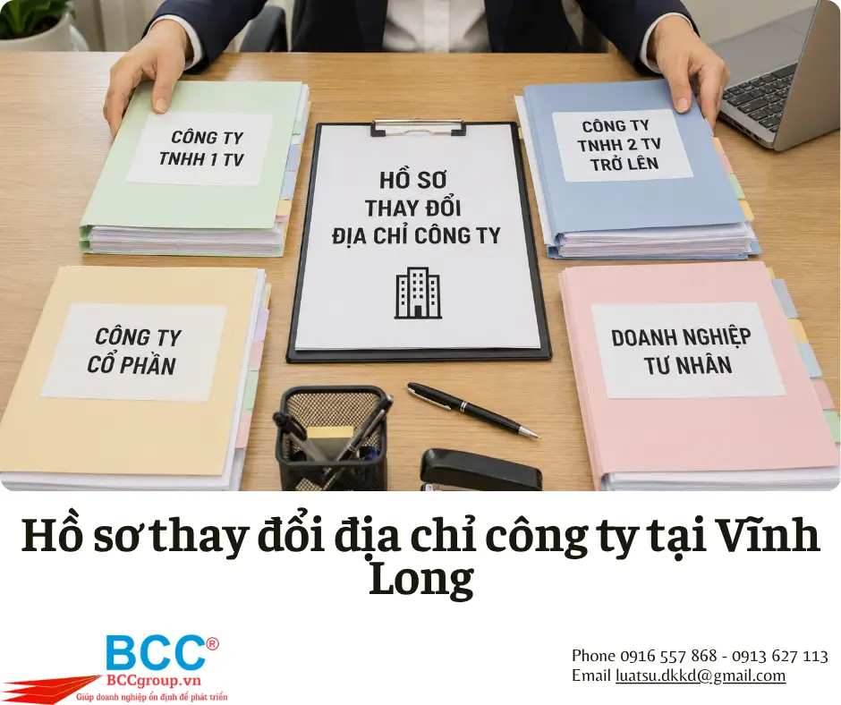 Dịch vụ thay đổi địa chỉ công ty tại Vĩnh Long