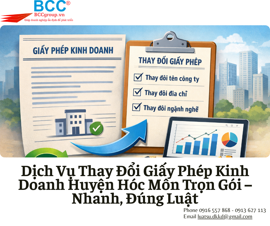 Dịch Vụ Thay Đổi Giấy Phép Kinh Doanh Huyện Hóc Môn