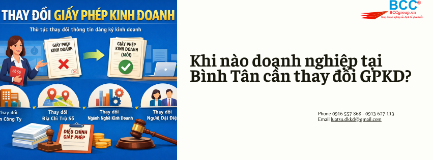 Dịch Vụ Thay Đổi Giấy Phép Kinh Doanh Quận Bình Tân