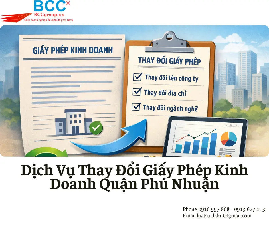 Dịch Vụ Thay Đổi Giấy Phép Kinh Doanh Quận Phú Nhuận