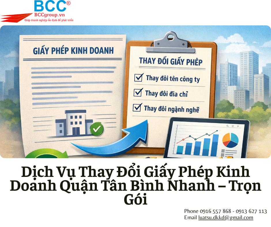 Dịch Vụ Thay Đổi Giấy Phép Kinh Doanh Quận Tân Bình