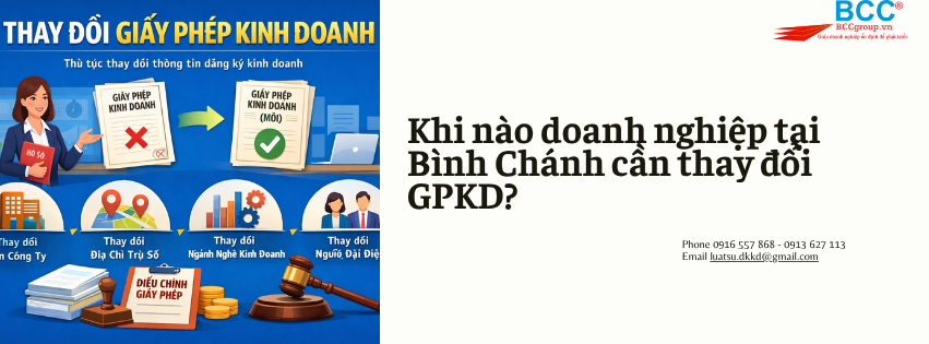 Dịch Vụ Thay Đổi Giấy Phép Kinh Doanh Tại Bình Chánh