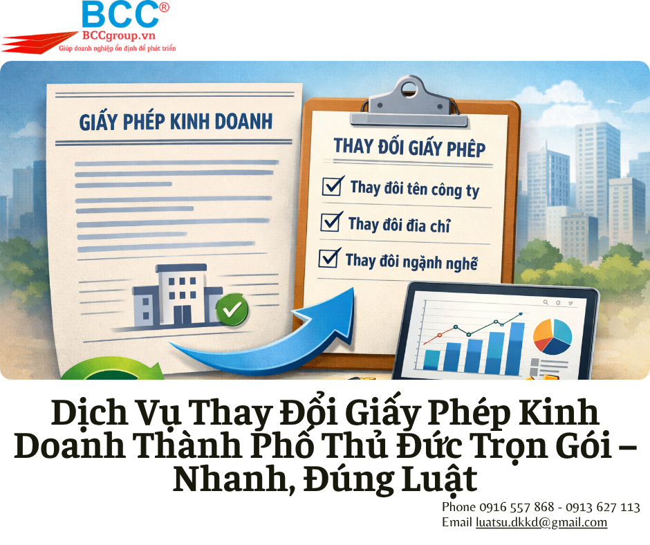Dịch Vụ Thay Đổi Giấy Phép Kinh Doanh Thành Phố Thủ Đức