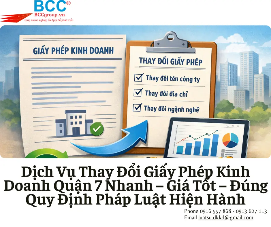 Dịch Vụ Thay Đổi Giấp Phép Kinh Doanh Quận 7