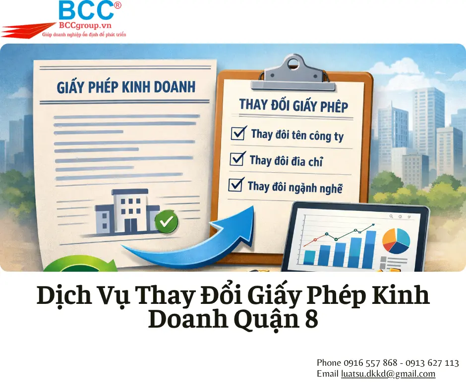 Dịch Vụ Thay Đổi Giấy Phép Kinh Doanh Quận 8