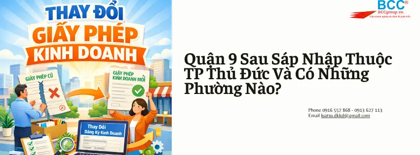 Dịch Vụ Thay Đổi Giấy Phép Kinh Doanh Quận 9