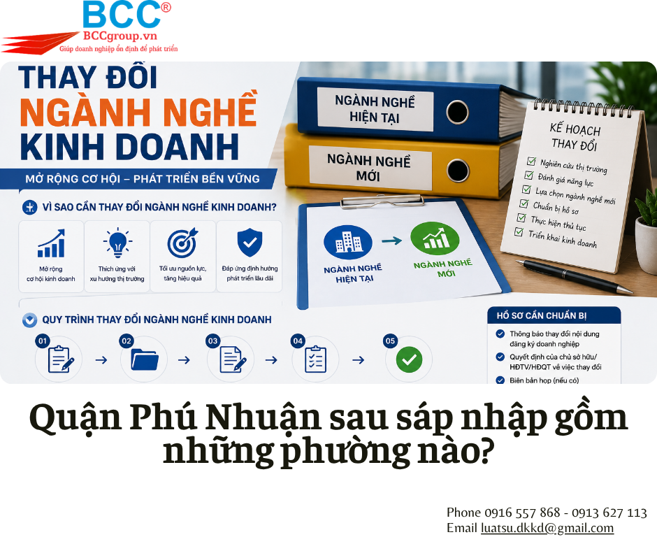 Dịch Vụ Thay Đổi Ngành Nghề Kinh Doanh Quận Phú Nhuận